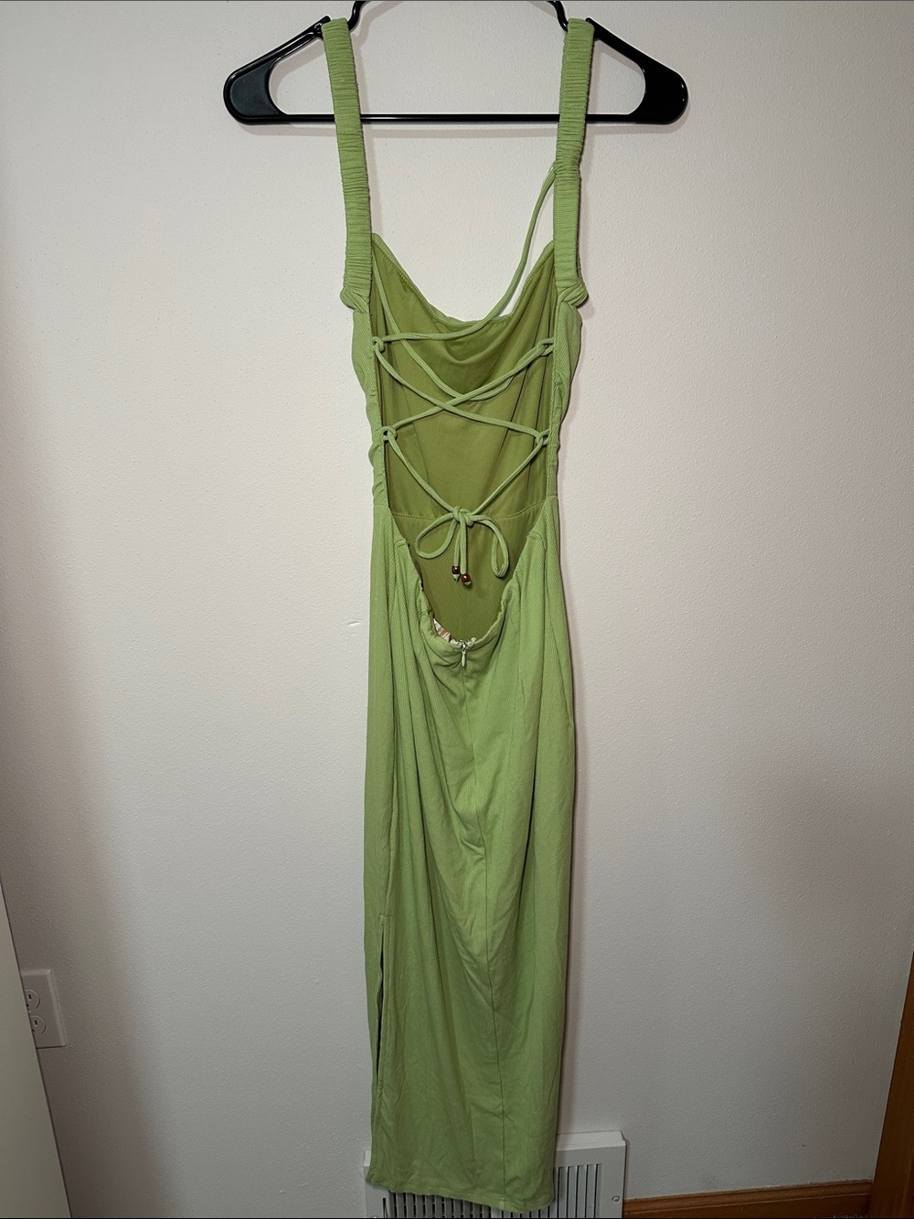 Draped Cowl Neck Maxi Dress in Light Green - Women - Picture 2 of 3